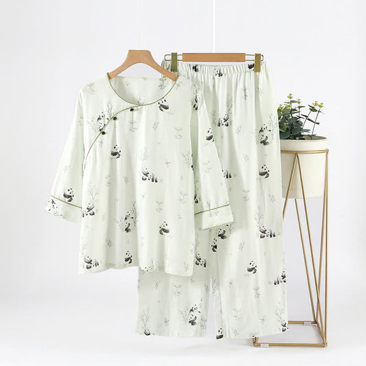 Ensemble de pyjama en fibre de bambou Rural Panda