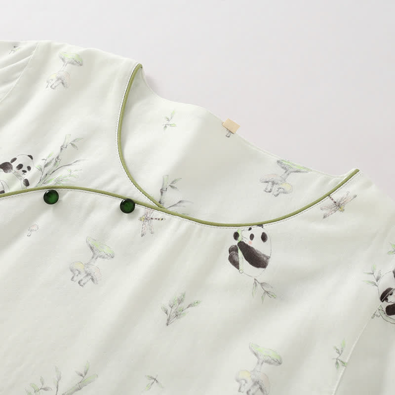 Ensemble de pyjama en fibre de bambou Rural Panda