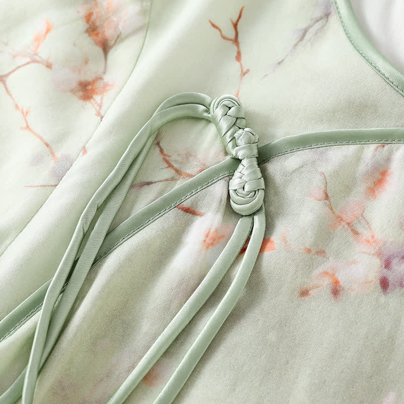 Ensemble pyjama en fibre de bambou à motif de fleurs de prunier
