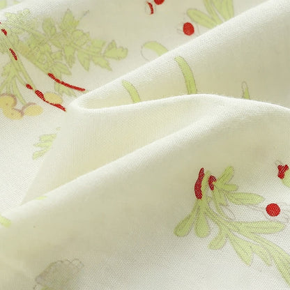 Chemise de nuit kimono en gaze de coton de style pastoral