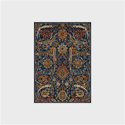 Tapis persan bohème lavable, doux et antidérapant