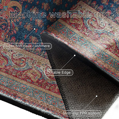 Tapis rétro cachemire doux et antidérapant pour l'intérieur et l'extérieur