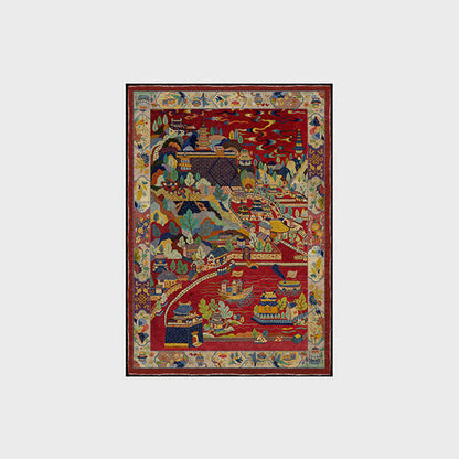 Tapis pliable antidérapant avec paysage oriental