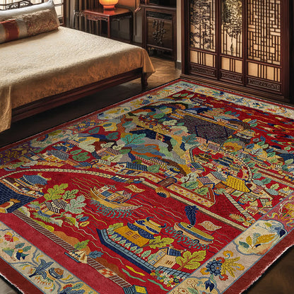 Tapis pliable antidérapant avec paysage oriental