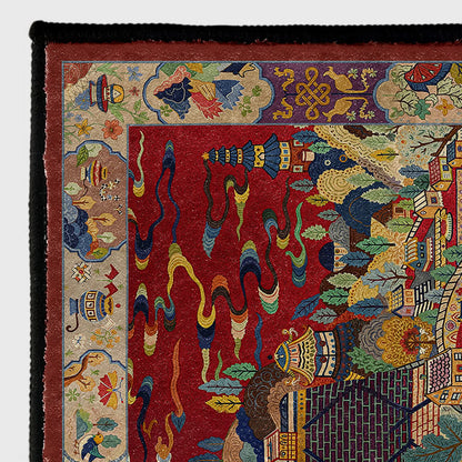 Tapis pliable antidérapant avec paysage oriental