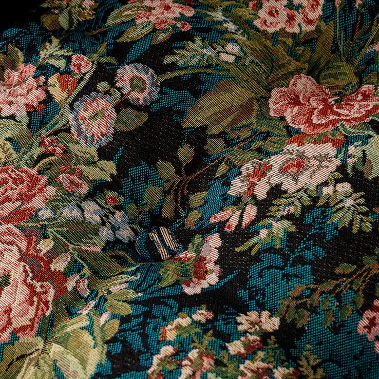 Coussin de chaise de sol doux de style vintage avec motif pivoine