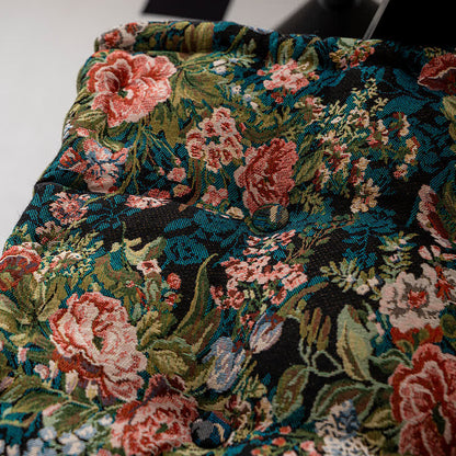 Coussin de chaise de sol doux de style vintage avec motif pivoine