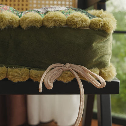 Coussin de chaise de sol décoratif et moelleux avec motif floral