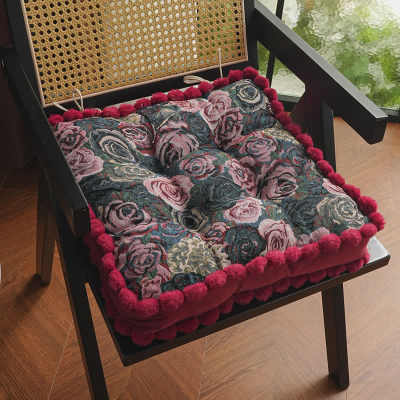 Coussin de chaise de sol confortable « Vintage Rose »