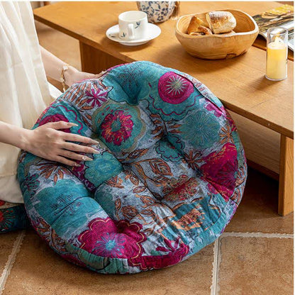 Coussin de sol décoratif et confortable avec motif floral de style bohème