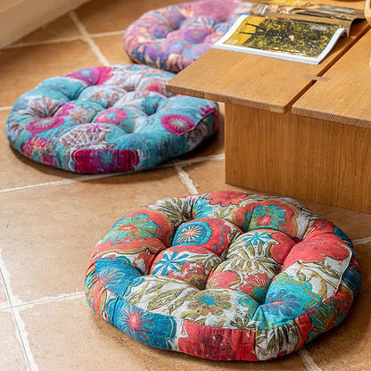 Coussin de sol décoratif et confortable avec motif floral de style bohème