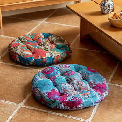 Coussin de sol décoratif et confortable avec motif floral de style bohème