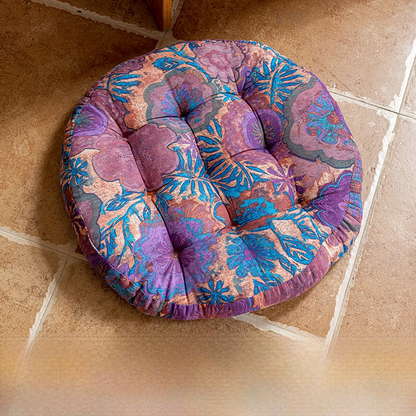 Coussin de sol décoratif et confortable avec motif floral de style bohème