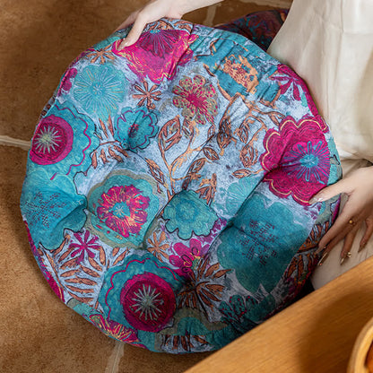 Coussin de sol décoratif et confortable avec motif floral de style bohème
