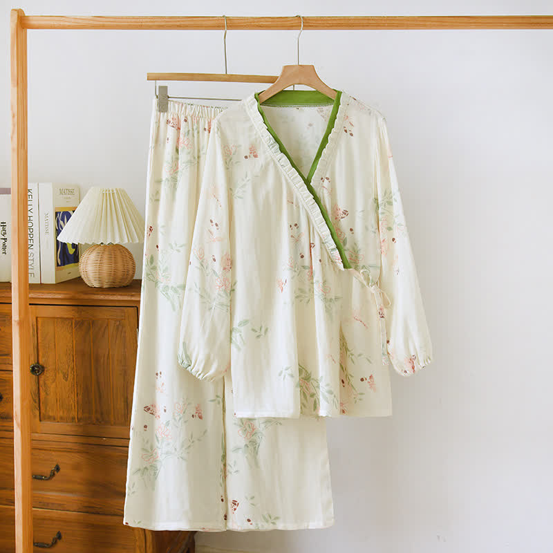 Ensemble pyjama rustique en fibre de bambou