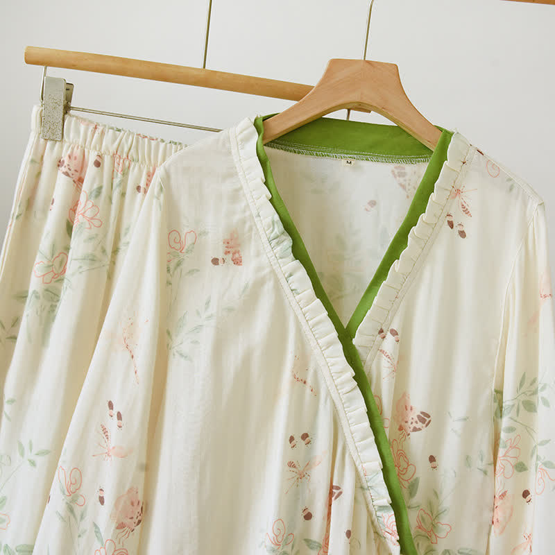 Ensemble pyjama rustique en fibre de bambou