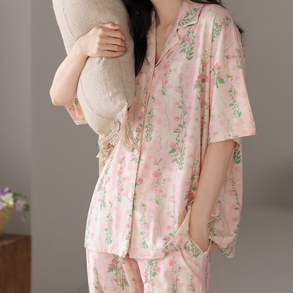 Ensemble de vêtements d'intérieur d'été à imprimé floral