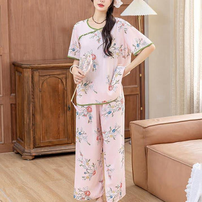 Ensemble de vêtements d'intérieur d'été Country Peony