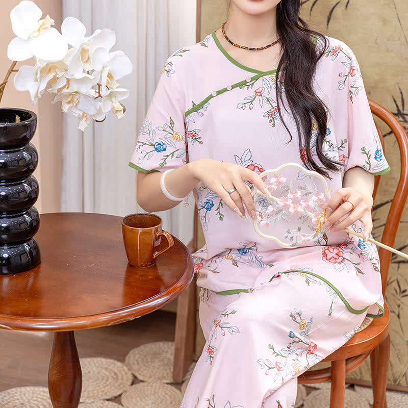 Ensemble de vêtements d'intérieur d'été Country Peony