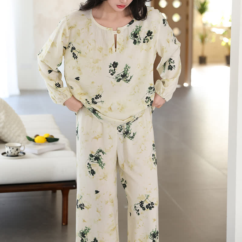 Refresh – Ensemble de vêtements de détente respirants à motif floral
