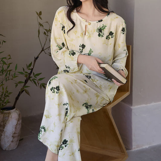 Refresh – Ensemble de vêtements de détente respirants à motif floral