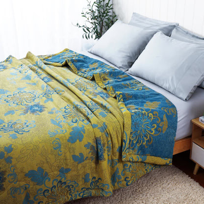 Couette d'été en pur coton avec double fil de style jacquard rétro