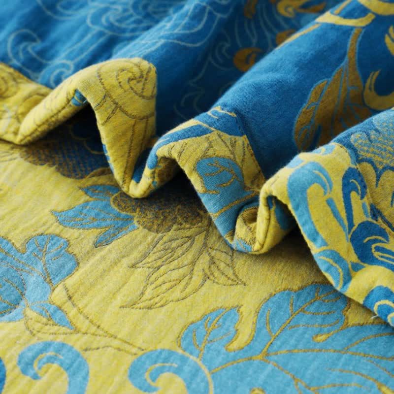 Couette d'été en pur coton avec double fil de style jacquard rétro