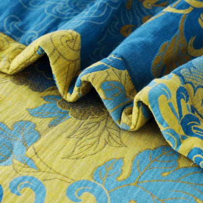 Couette d'été en pur coton avec double fil de style jacquard rétro