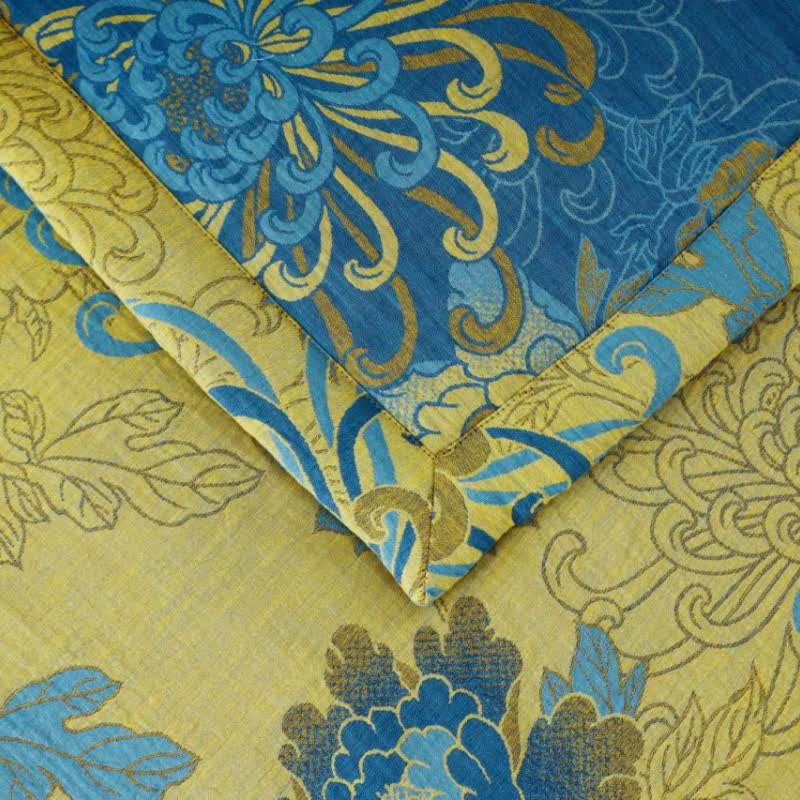 Couette d'été en pur coton avec double fil de style jacquard rétro
