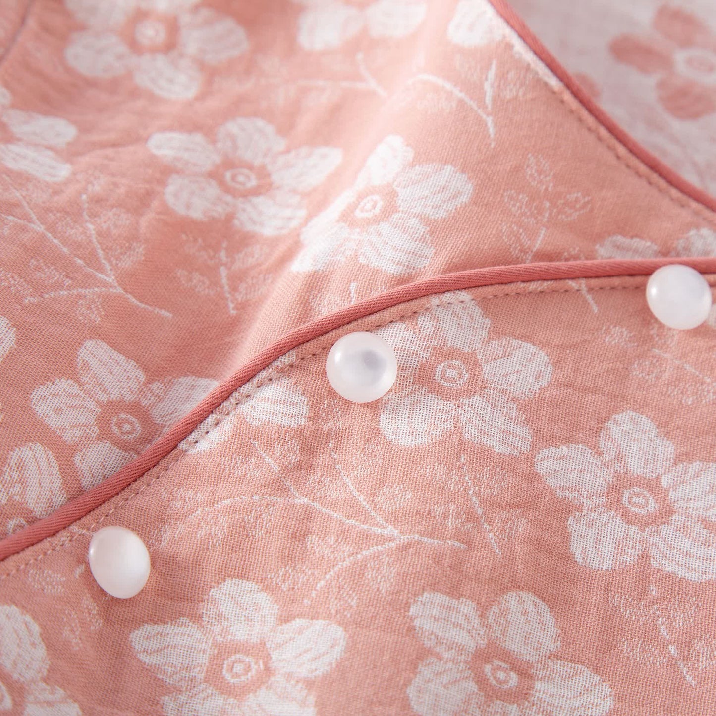 Ensemble pyjama rétro en jacquard de coton teint en fil à motif floral