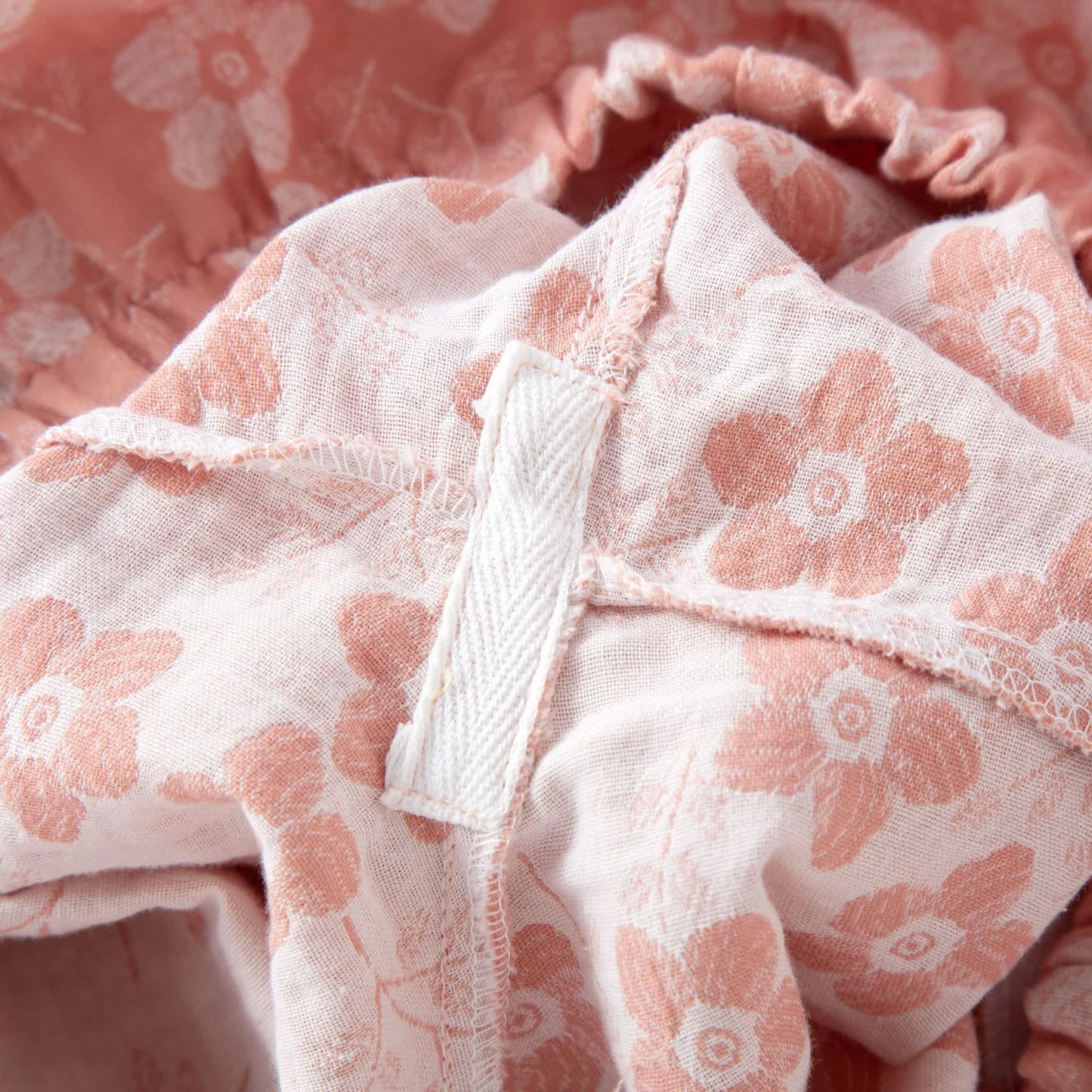 Ensemble pyjama rétro en jacquard de coton teint en fil à motif floral