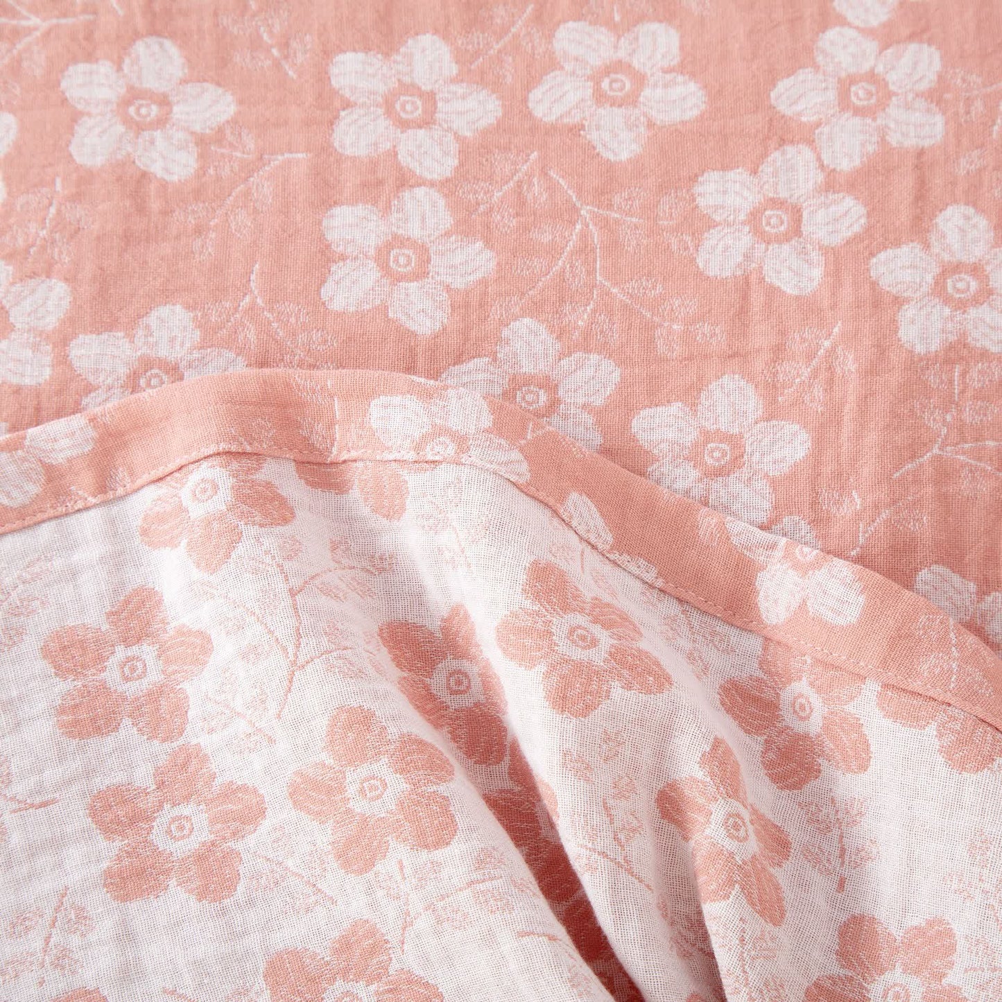 Ensemble pyjama rétro en jacquard de coton teint en fil à motif floral