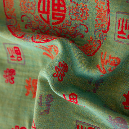 Housse de couette réversible en jacquard double épaisseur teint en fil de coton vintage