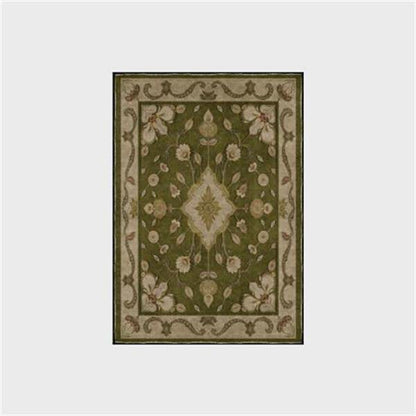 Tapis ethnique persan antidérapant à motifs floraux