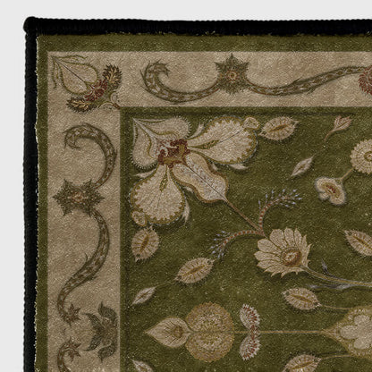 Tapis ethnique persan antidérapant à motifs floraux