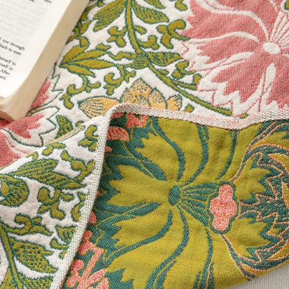 Serviette de bain absorbante en gaze de pur coton avec motif floral pastoral