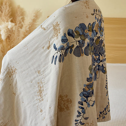 Serviette de bain absorbante en gaze de pur coton