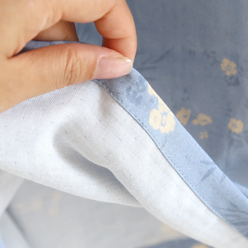 Ensemble pyjama élégant à manches courtes en fibre de bambou avec motif floral