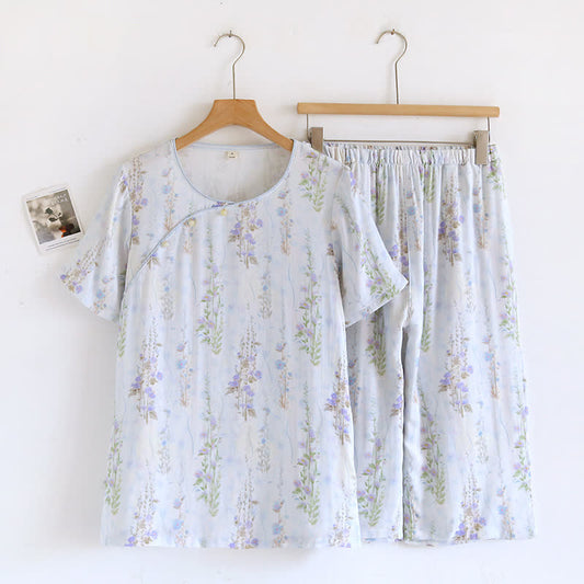 Rustic Rose – Ensemble pyjama à manches courtes en fibre de bambou