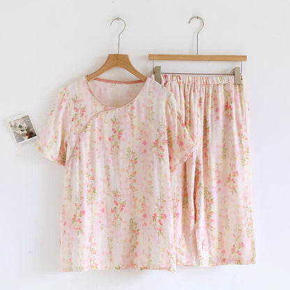 Rustic Rose – Ensemble pyjama à manches courtes en fibre de bambou