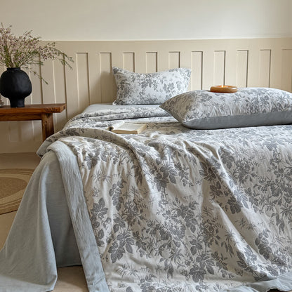 Élégante couverture d'été en coton végétal teint en fil de style jacquard