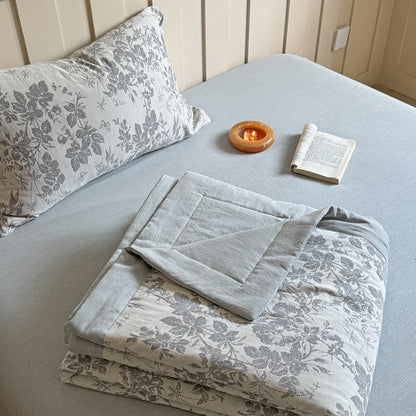 Élégante couverture d'été en coton végétal teint en fil de style jacquard
