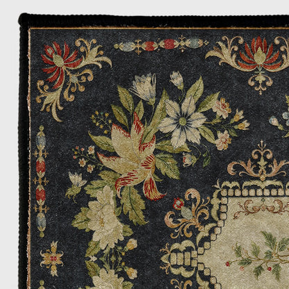 Tapis de cuisine lavable et antidérapant avec motif floral rétro