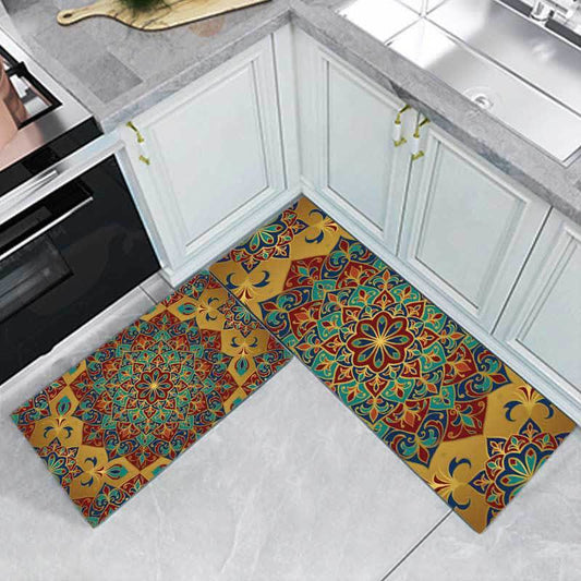 Tapis de cuisine absorbant l'eau au style rétro bohème