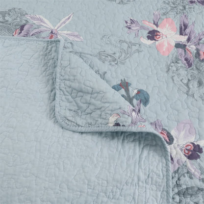Couette élégante en coton doux avec motif floral