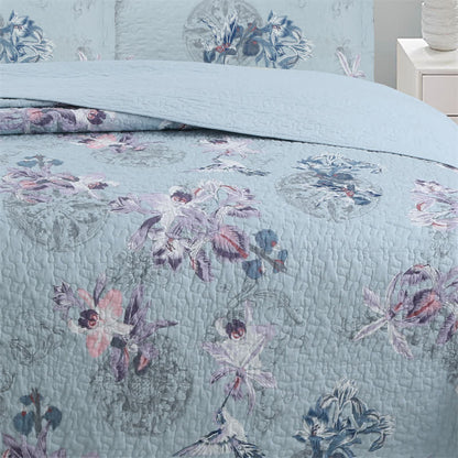 Couette élégante en coton doux avec motif floral