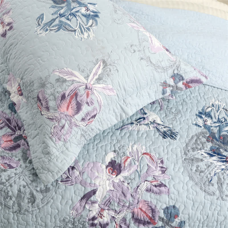 Couette élégante en coton doux avec motif floral