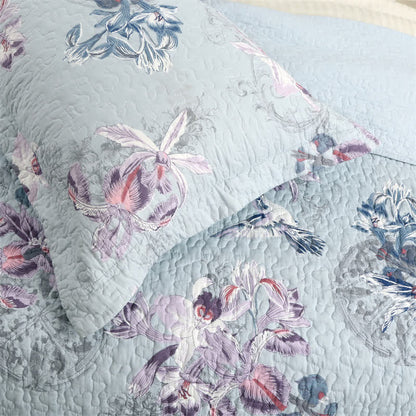 Couette élégante en coton doux avec motif floral