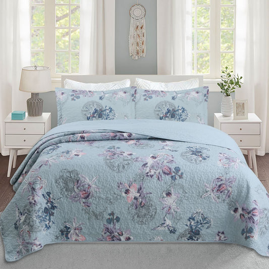 Couette élégante en coton doux avec motif floral