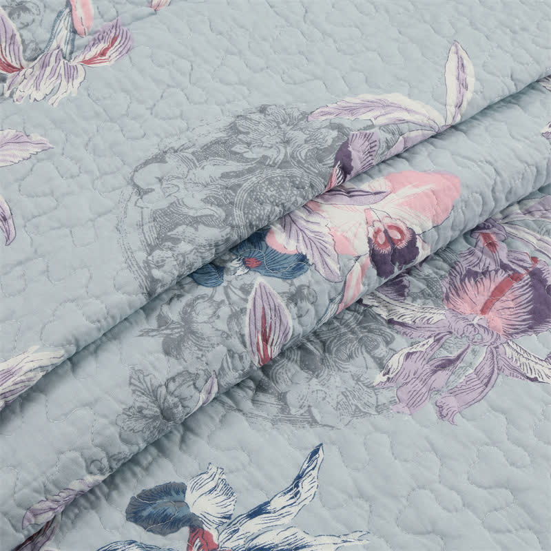 Couette élégante en coton doux avec motif floral